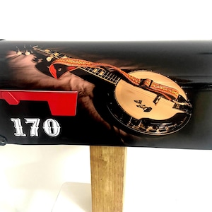 Banjo Custom Mailbox personalized gift for Dad, Gifts for mom