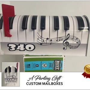 Mothers Day gift. Piano Keys Custom Mailbox-Home Decor. Gift for Maestro. Personalized Gift For Mom. Gift for Dad. Boyfriend. Girlfriend