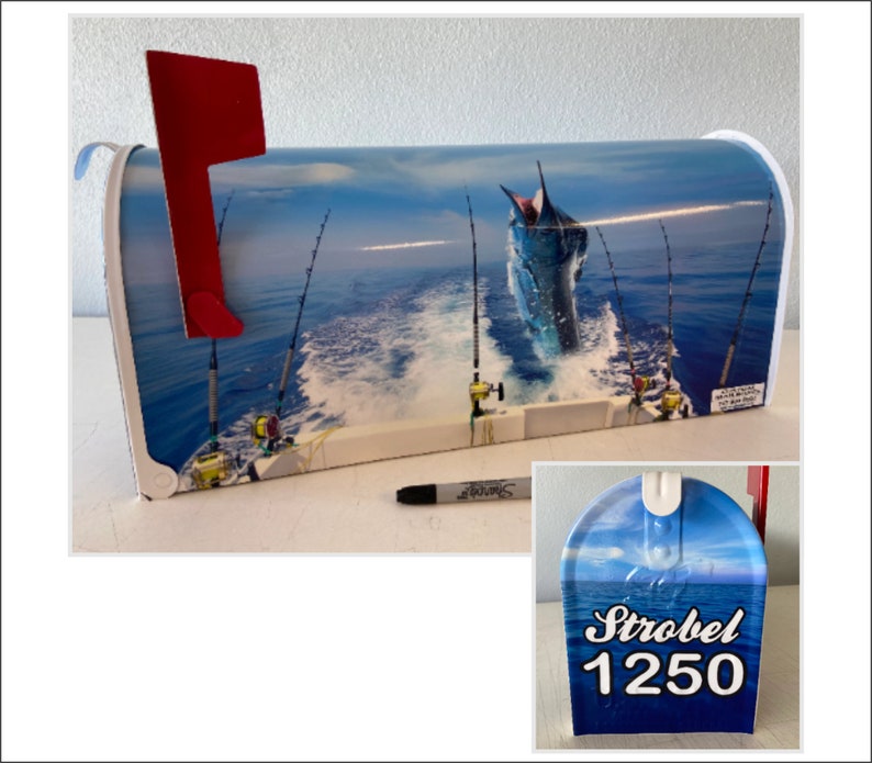 Deep Sea Fishing Custom Mailboxes Made in USA. Christmas Etsy