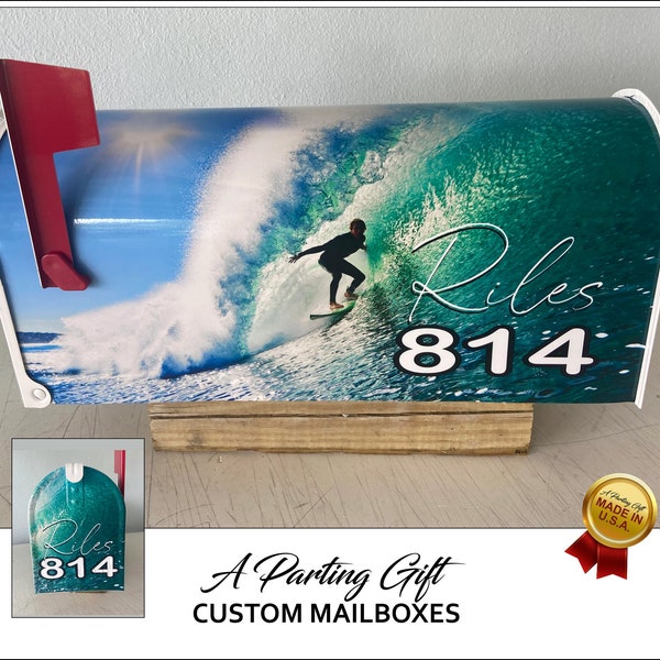 Surfing Custom Mailboxes - Mothers Day Gift - Homemade Gift for Brother - Gift for Sister - Personalized homemade gift ideas