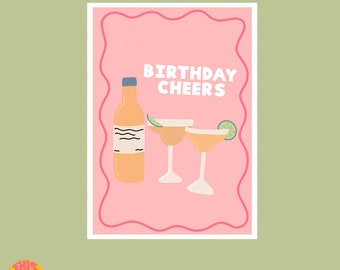 Margarita Card | Tequila Birthday Card | Birthday Card For Her | Spicy Marg Card | Spicy Margarita | Pretty Birthday Card | Best Friend Bday