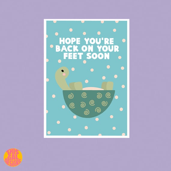 Operation Card | Get Well Soon Card | Get Well Soon Card Funny | Get Well Soon Card Cute | Speedy Recovery Card | Turtle Card | Tortoise
