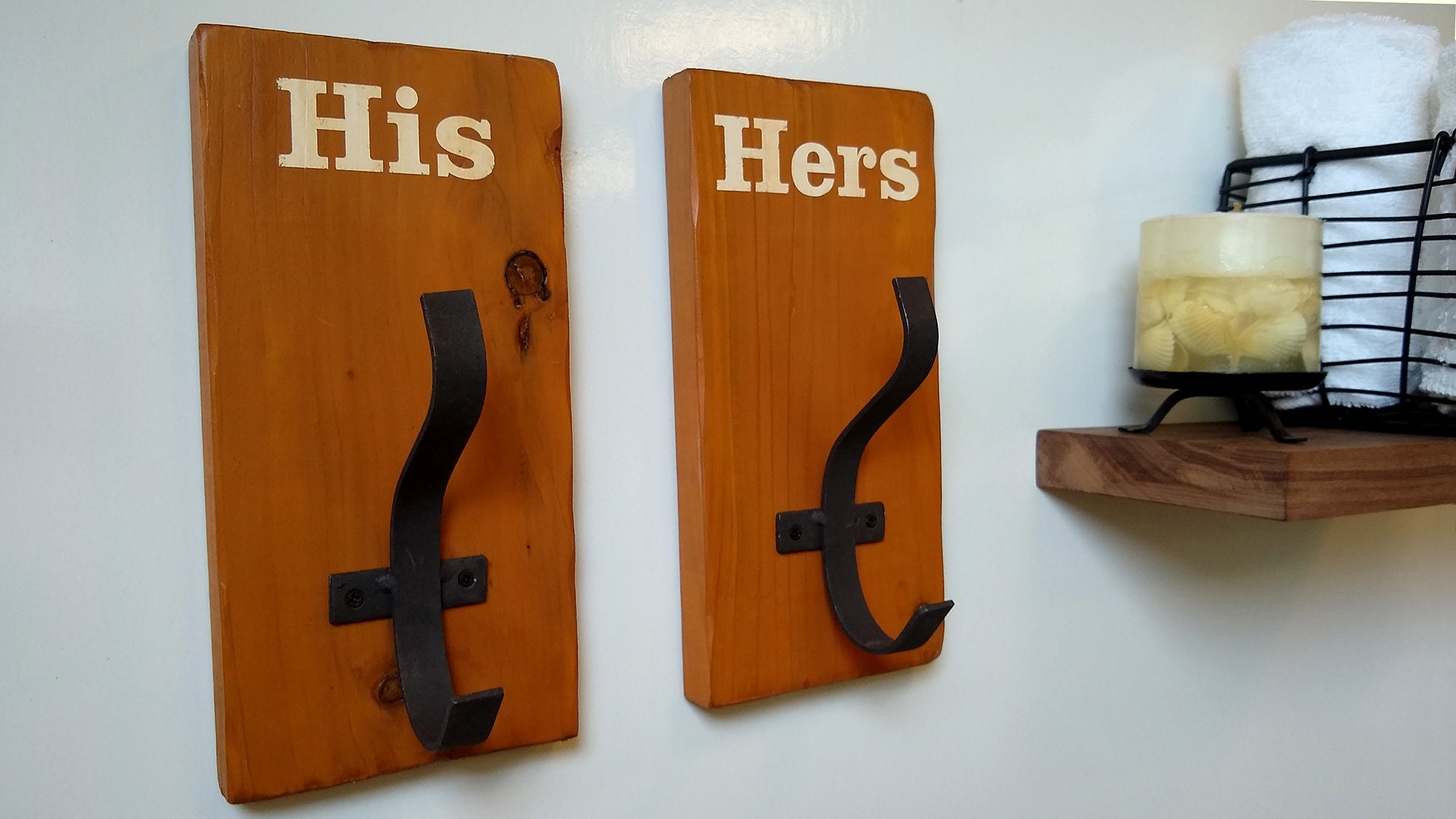 His Hers Towel Hooks Bathroom Décor Towel Hook Wall Etsy UK