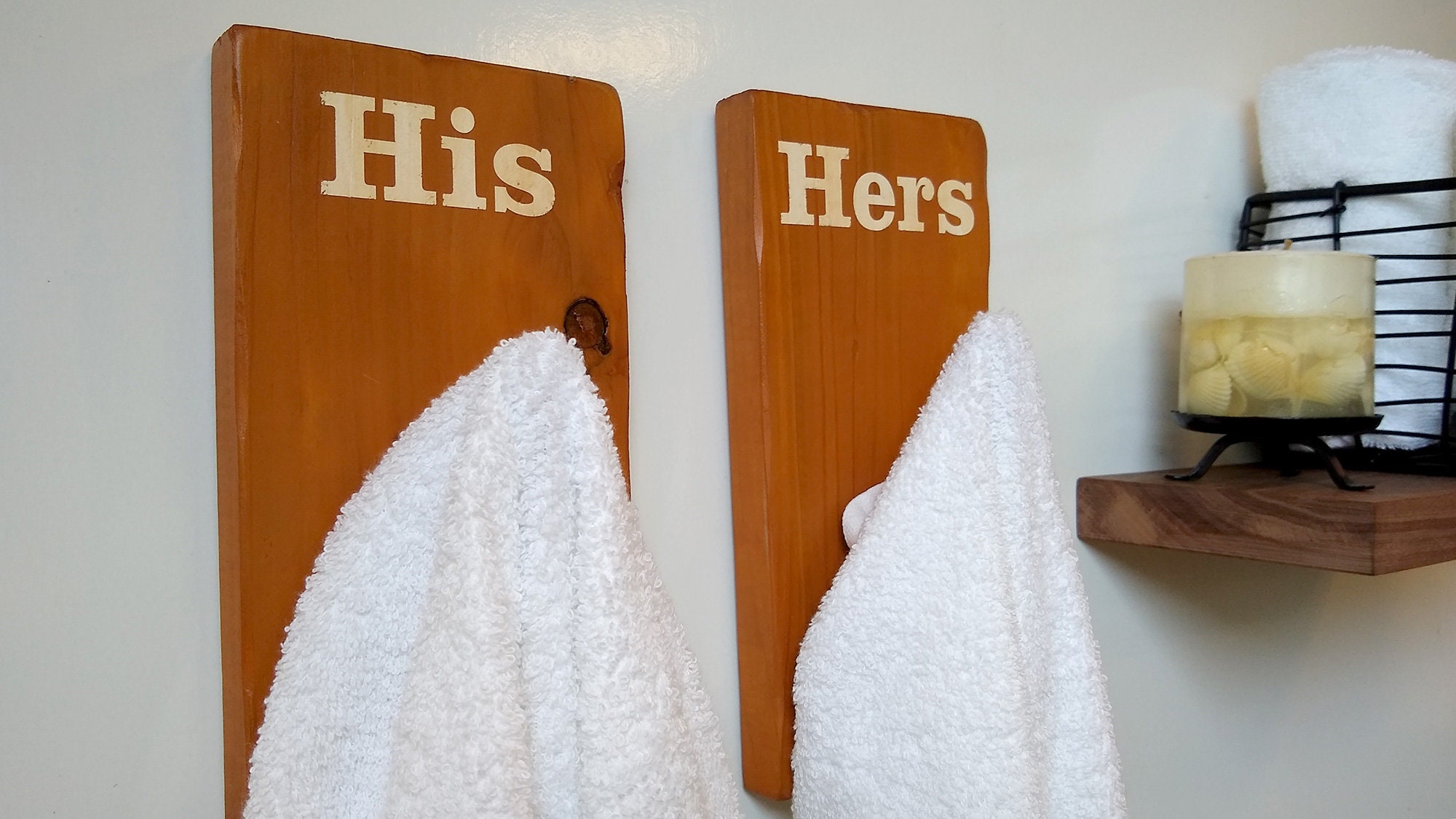 His Hers Towel Hooks Bathroom Décor Towel Hook Wall Etsy UK