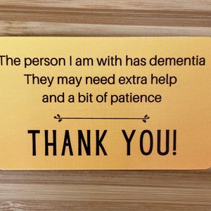 Dementia cards