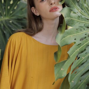 Bright Gold Caftan Lady Paris Silk Contemporary Soft Summer Kaftan Resort Wear Boho Maxi Dress Gown Mom Gifts Cruise kaftan holiday Classic image 6