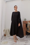 Black Silk Japan Natural Kaftan Dress, Women Pyjamas Plus Size, Bridesmaid Dress Caftan, Loungewear, Maternity Gown, Summer kaftan, Gifts product logo