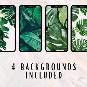 CHIC Tropical Green Aesthetics iPhone IOS 14 App Icons Pack Instant