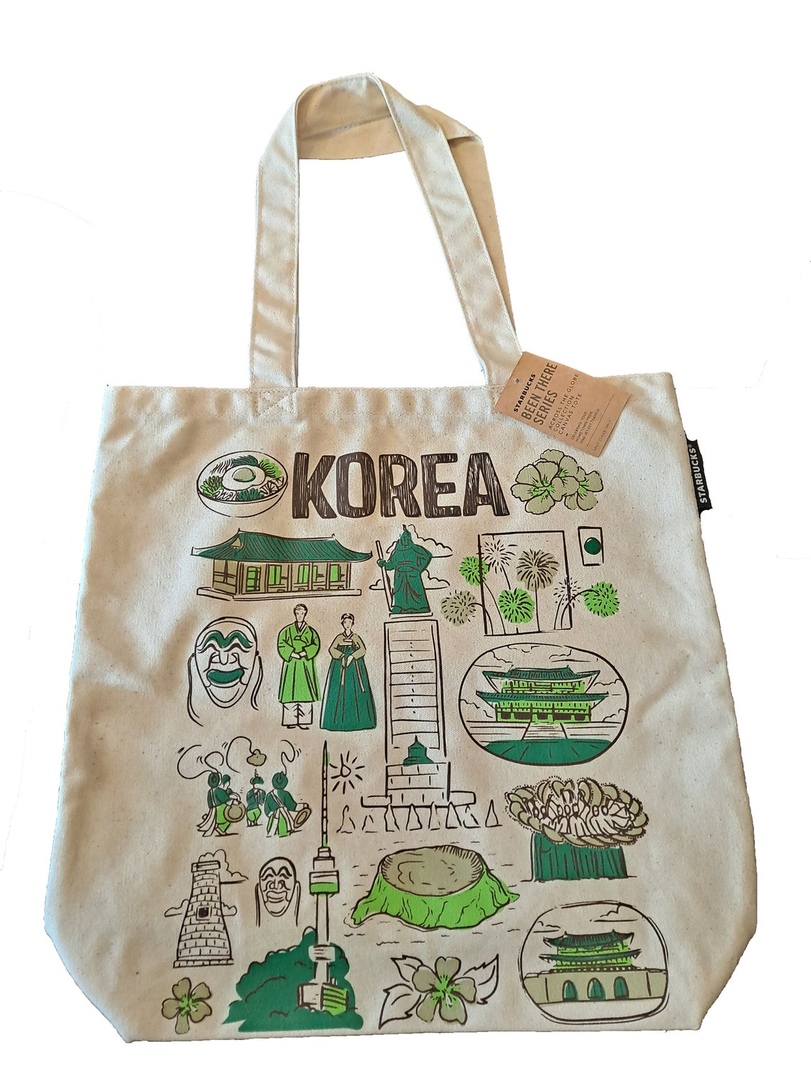Starbucks Korea Been There Eco Bag Traditional Culture 2020 Etsy