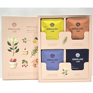 OSULLOC Jeju Lovely Organic Tea Collection 4 upominki x 3 szt. K-Food