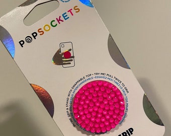 Hot Pink Crystal PopGrip PopSockets Authentic PhoneStand