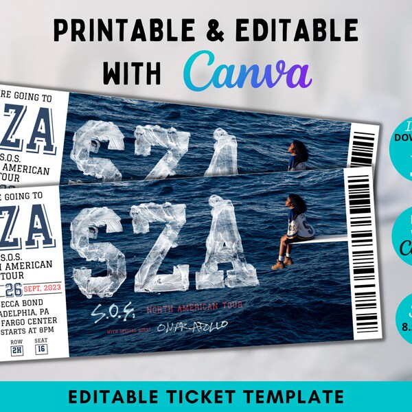 Ticket Souvenir Template Etsy