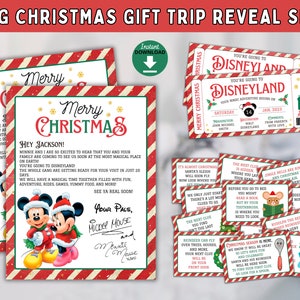 Weihnachtsgeschenk Reise Reveal Set, Mauswelt Überraschungsticket, Freizeitpark Brief, Freizeitpark Schnitzeljagdkarten, Weihnachtsgeschenkset für Kinder