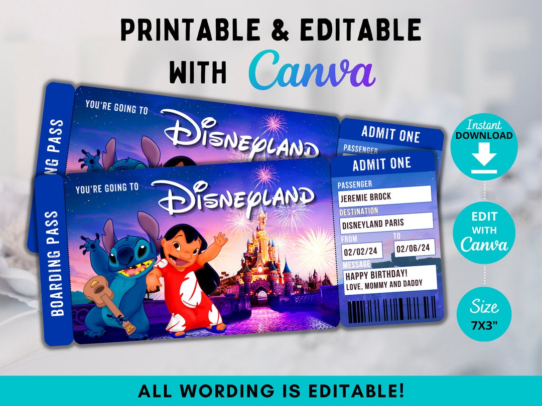 Editable Theme Park Ticket Template Mouse World Surprise Boarding Pass Editable Theme Park Ticket Template Mouse World Surprise Boarding Pass