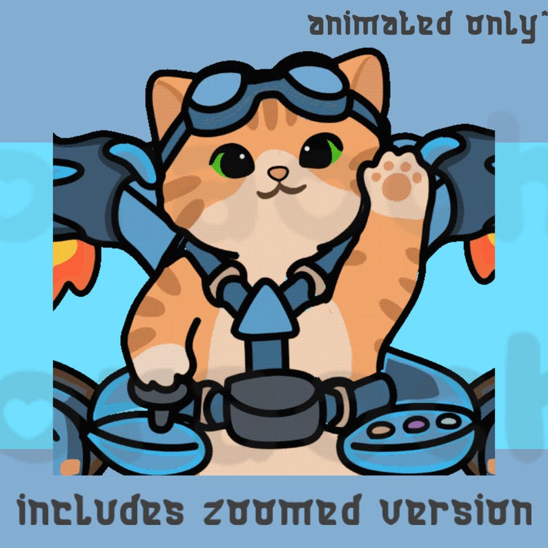 Jet Pack Cat Overwatch 2 - Animated Emote for Twitch & Discord (digital ...