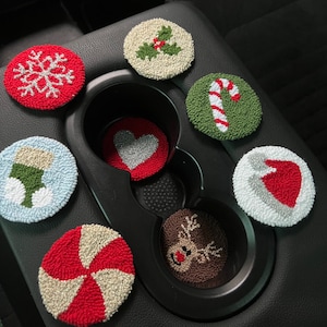 Set of 2 Car Coaster, Christmas Gift, Pink Car Accessories, Coaster for Car, Pink Car Accessories for Women, New Car Gift