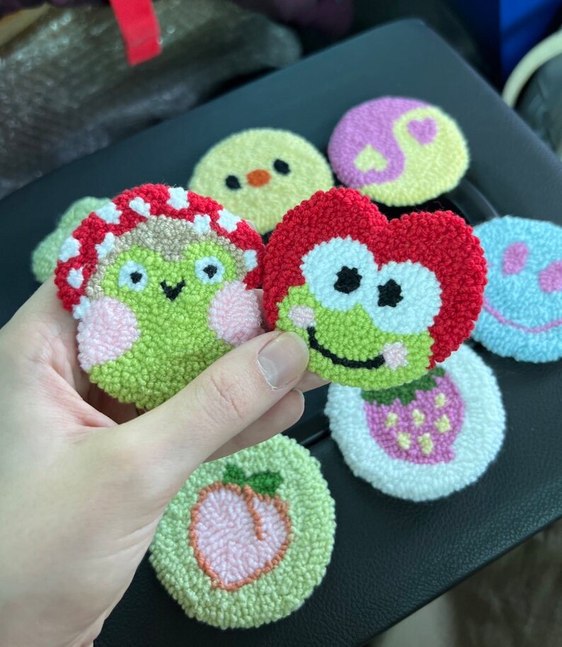 Set of 2 Car Coaster Christmas Gift Pink Car Accessories Etsy