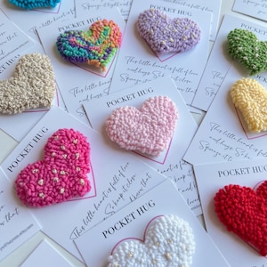 Gettone tascabile, Abbraccio tascabile a forma di cuore, Invio di un abbraccio, Regalo per pensare a te, Regalo per l'ansia, Regalo di pronta guarigione, Pensieri di guarigione, Regalo per un intervento chirurgico