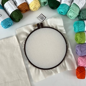 Punch Needle Fabric, Punch Needle Embroidery Hoop, Monks Cloth, Fabric for Punch Needle Embroidery