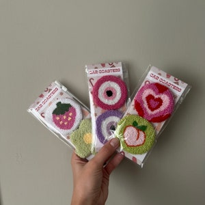 Set di 2 sottobicchieri per auto, accessori auto rosa, regalo per 16° compleanno, accessori auto rosa per donne, regalo per neopatentati