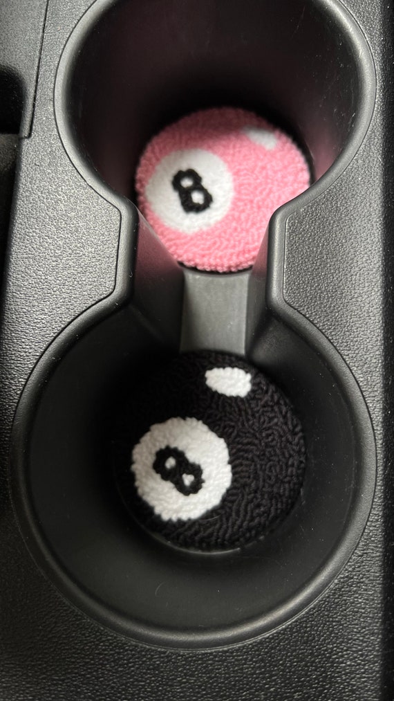 Magic 8 Ball Car Coasters, Set of 2 Car Coaster, Car Accessories, Pink Car  Accessories for Women, Gift for New Car 