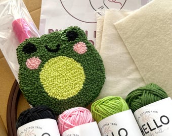 Naaldonderzetter Frog, borduurpakket voor beginners