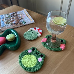 Yuegool 6-teiliges Punch Needle Set - Weihnachtliche DIY-Coaster Für Bastelfans