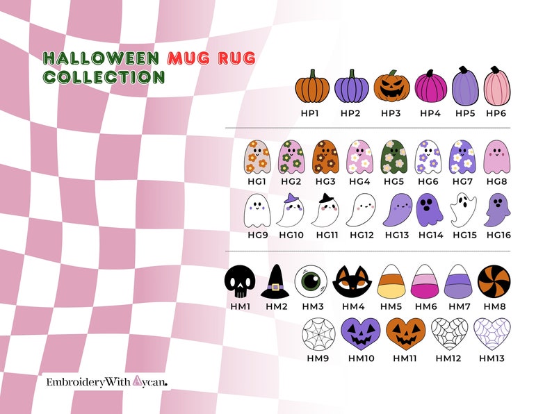 Spooky Pink Halloween Mug Rug, Pumpkin Punch Needle Coaster, Handmade Spooky Halloween Gift, Halloween Ghost Coaster zdjęcie 2