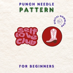 Punch Needle Template, Mug Rug Coaster, PDF Pattern, Embroidery Pattern PDF