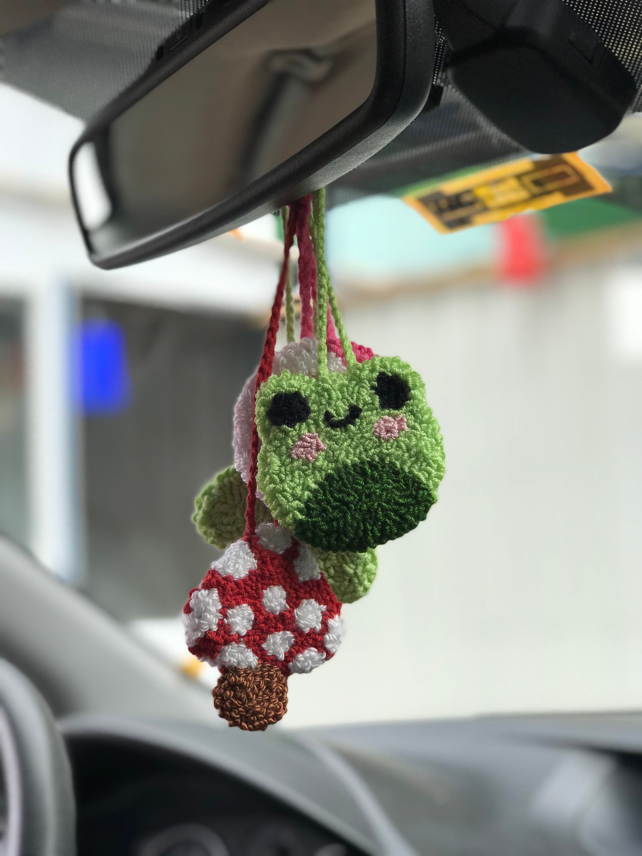 Cow Car Mirror Hanging, Mushroom Rear-view Mirror Hanging, Car Accessories,  New Car Gift, Gift for New Car, Christmas Gift 
