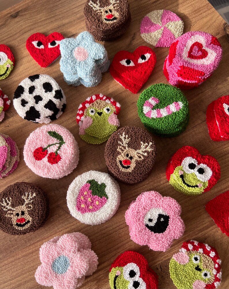 Set of 2 Car Coaster Christmas Gift Pink Car Accessories Etsy