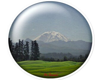 Mt. Rainier - Bubble-free stickers
