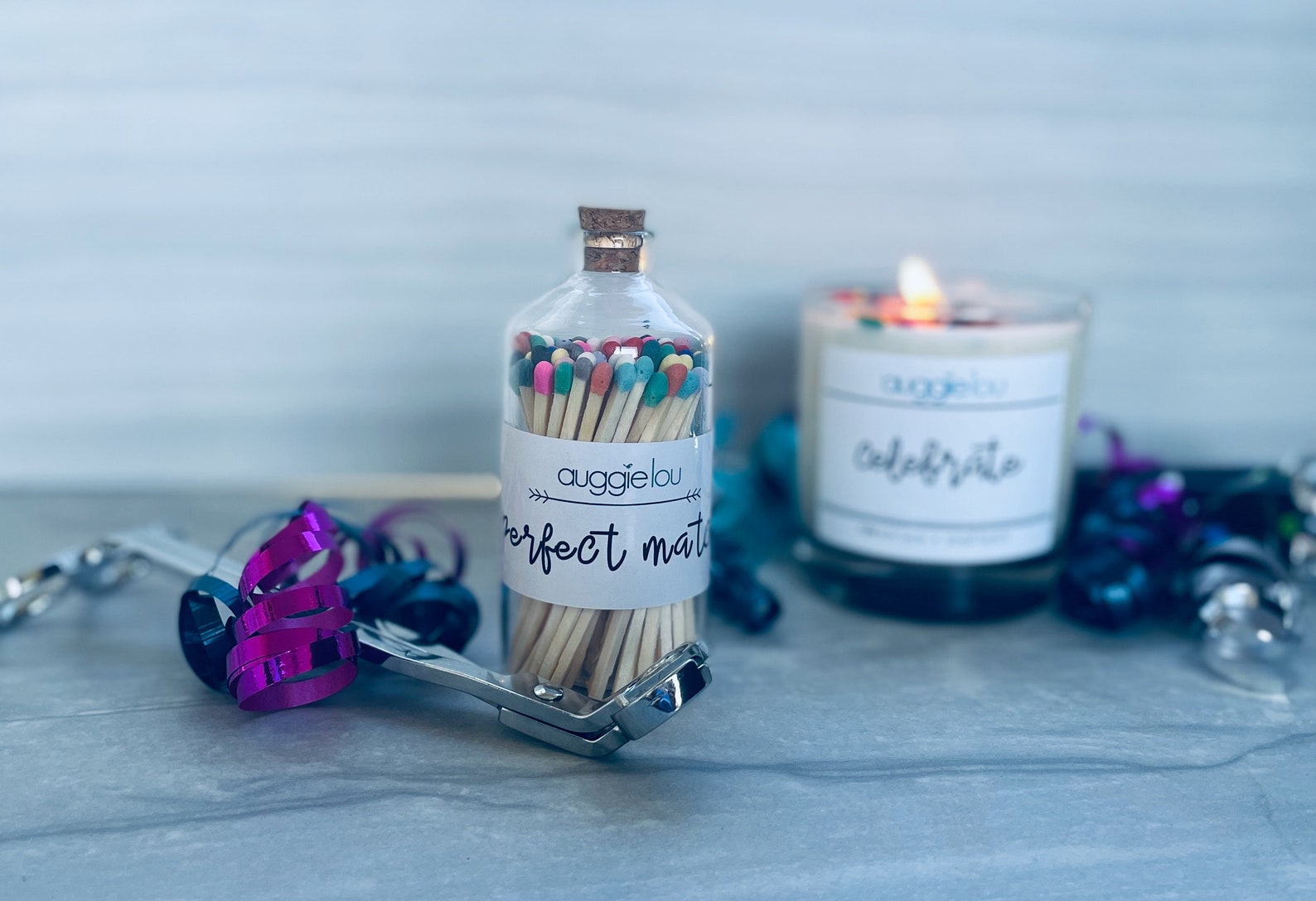 Colorful Matchsticks in Decorative Glass Jar Candle Decor & Etsy