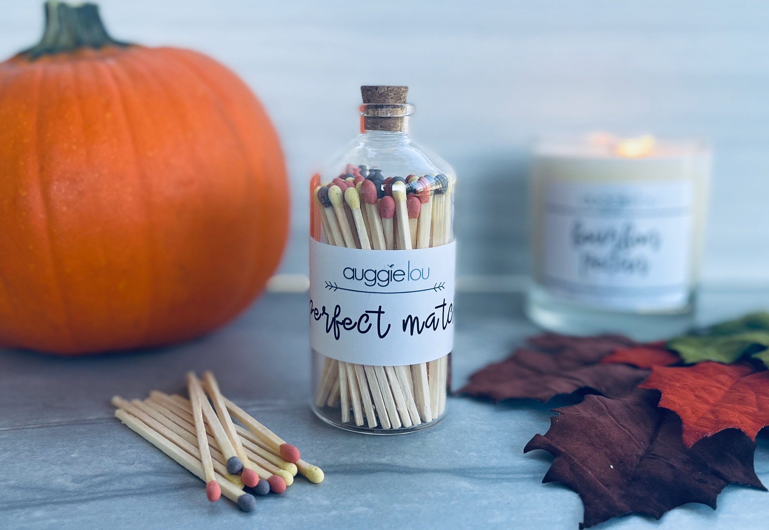 Colorful Matchsticks in Decorative Glass Jar Candle Decor & Etsy