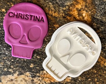 Personalized Skull Cookie Cutter