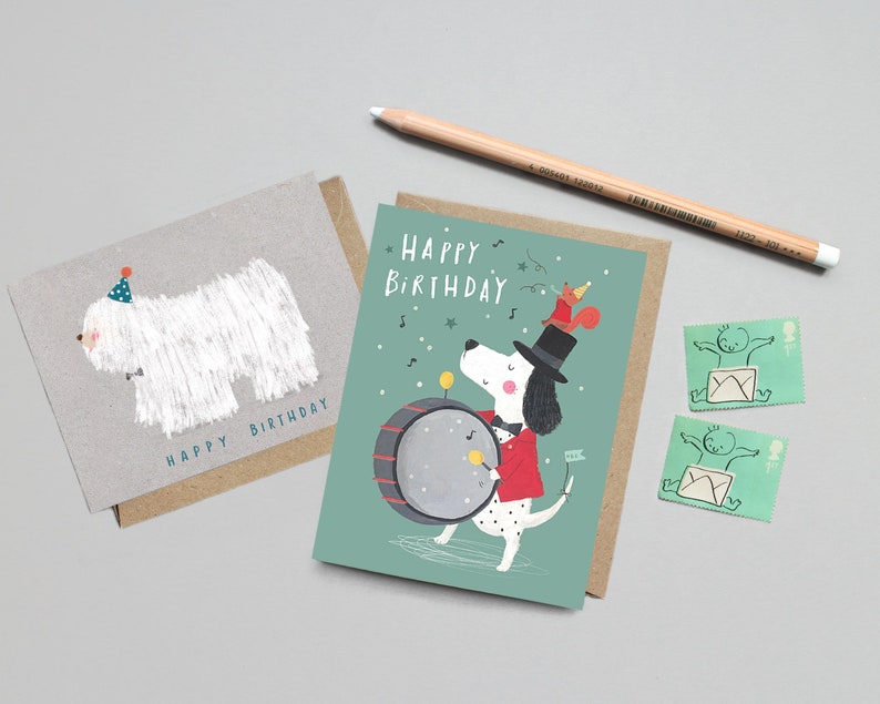 12 Children Birthday Cards Set, Multi Pack of cute Animal Cards. Greetings Cards Set for little ones image 6