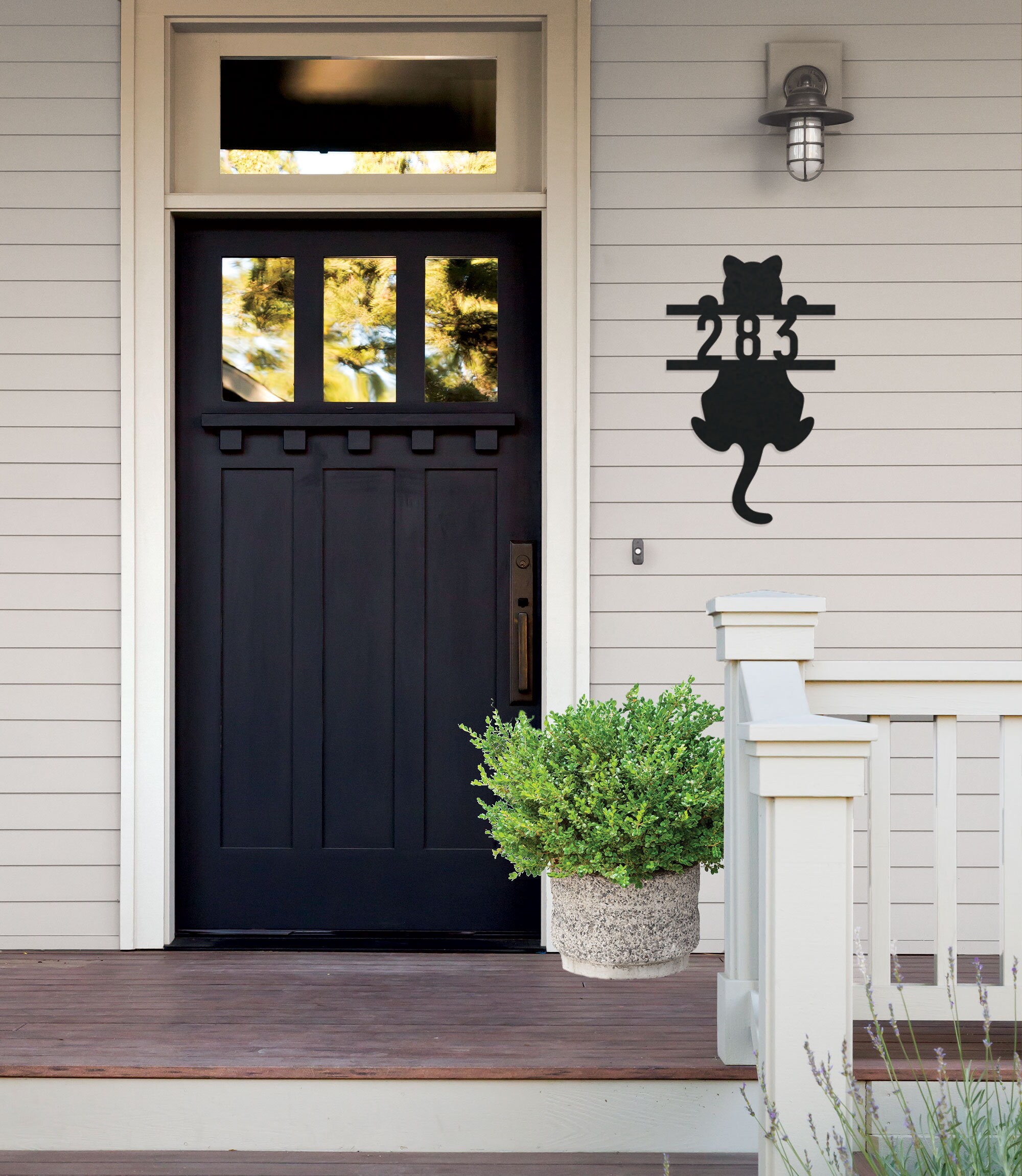 Metal Cat Address Sign Front Door Porch Home Decor Cat House | Etsy