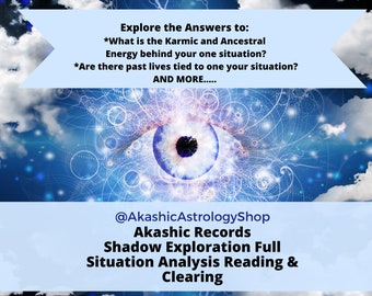 Find Clarity Now Akashic Records Shadow Explorer - Full Situation Analysis for One Major Issue, Ancestral, Karma, Past Lives