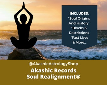 Akashic Records Full Reading, Clearing, Soul Realignment®, Soul Profile + Blocks & Restrictions Combo, Past Lives, Ancestral Energy, Karma