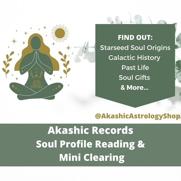 Soul Origin and Galactic Journey and One Past Life Akashic Records Profile Reading and Mini Clearing, Part 1 of Soul Realignment,  18+ pages