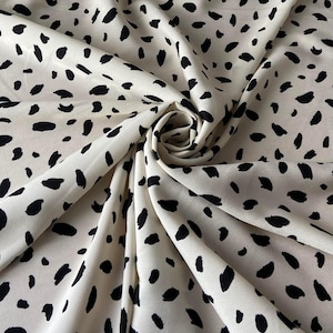 Designer Toned Leopard Luxurious Viscose Crepe  Dressmaking Fabric