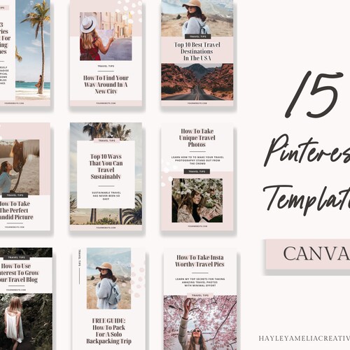 Pinterest Templates Pinterest Pin Canva Template Pinterest Etsy