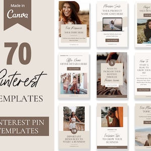 70 Pinterest Templates Canva, Pink Pinterest Templates, Blogger Templates, Pinterest Marketing, Pin Template, Pinterest Blogger Templates