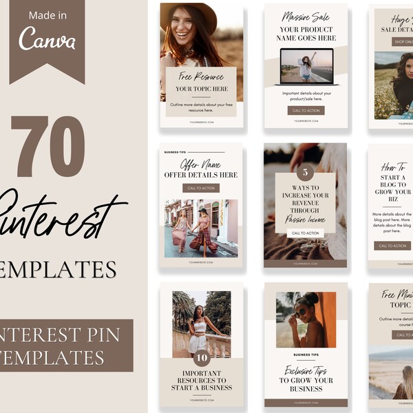 70 modèles Pinterest Canva, Modèles Pinterest rose, Modèles Blogger, Marketing Pinterest, Modèle d'épingle, Modèles Blogger Pinterest