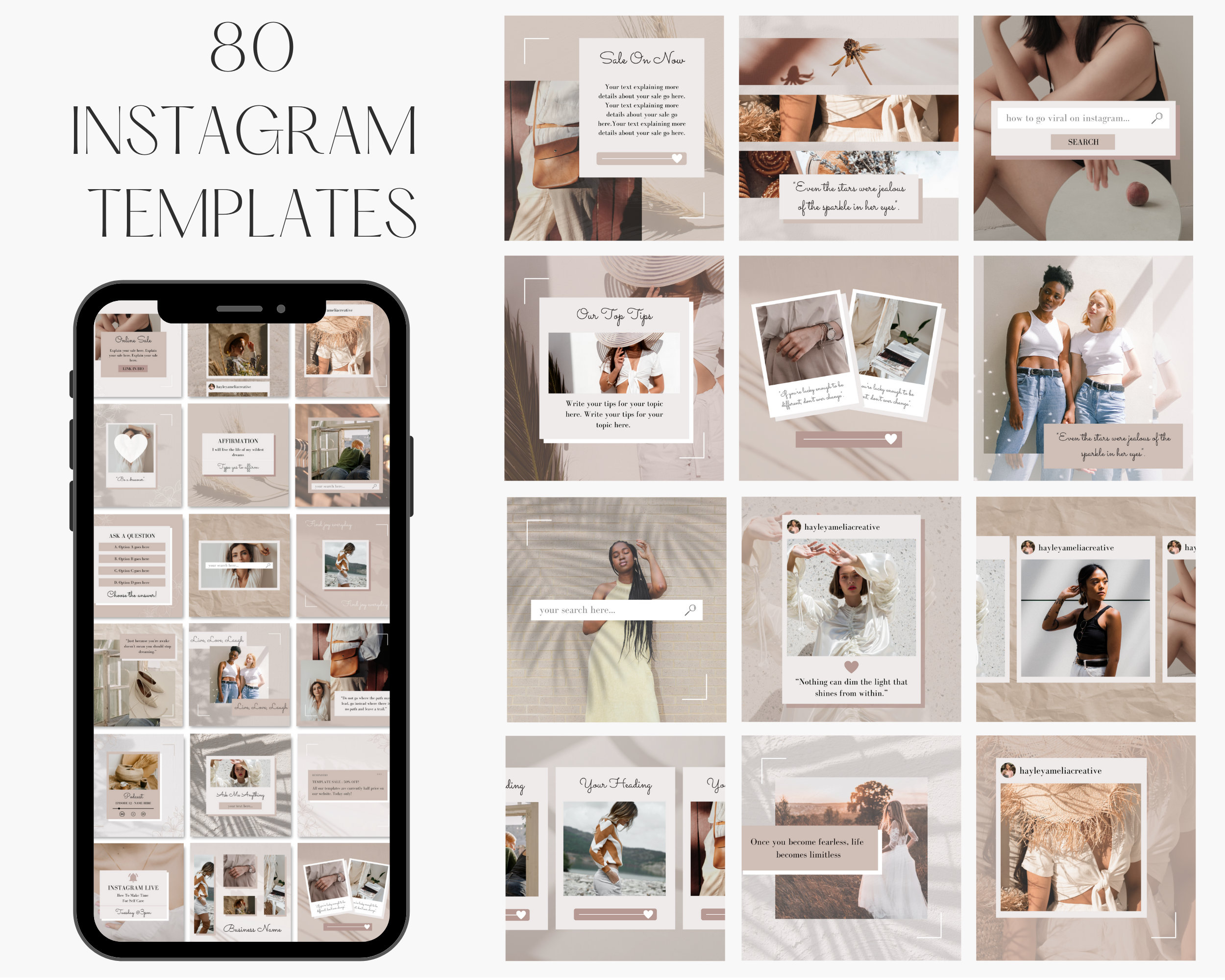 Social Media Templates Templates for Instagram Small - Etsy