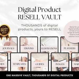 Digital Produkt Resell Vault, Tausende von Done-For-You Digital Produkten, pasives Einkommen, Master Resell + Handelsmarkenrechte, MRR & PLR