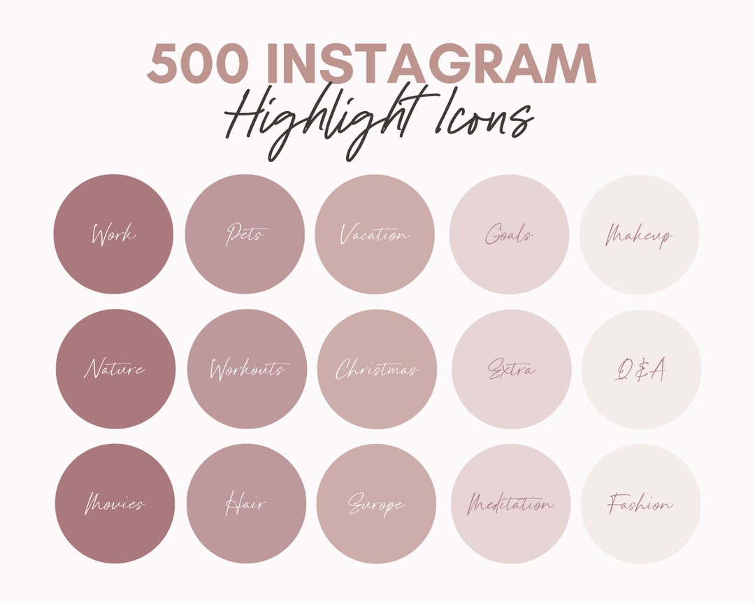 500 Instagram Highlight Icons Instagram Cover Icons - Etsy Australia