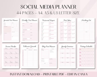 social media planner etsy uk