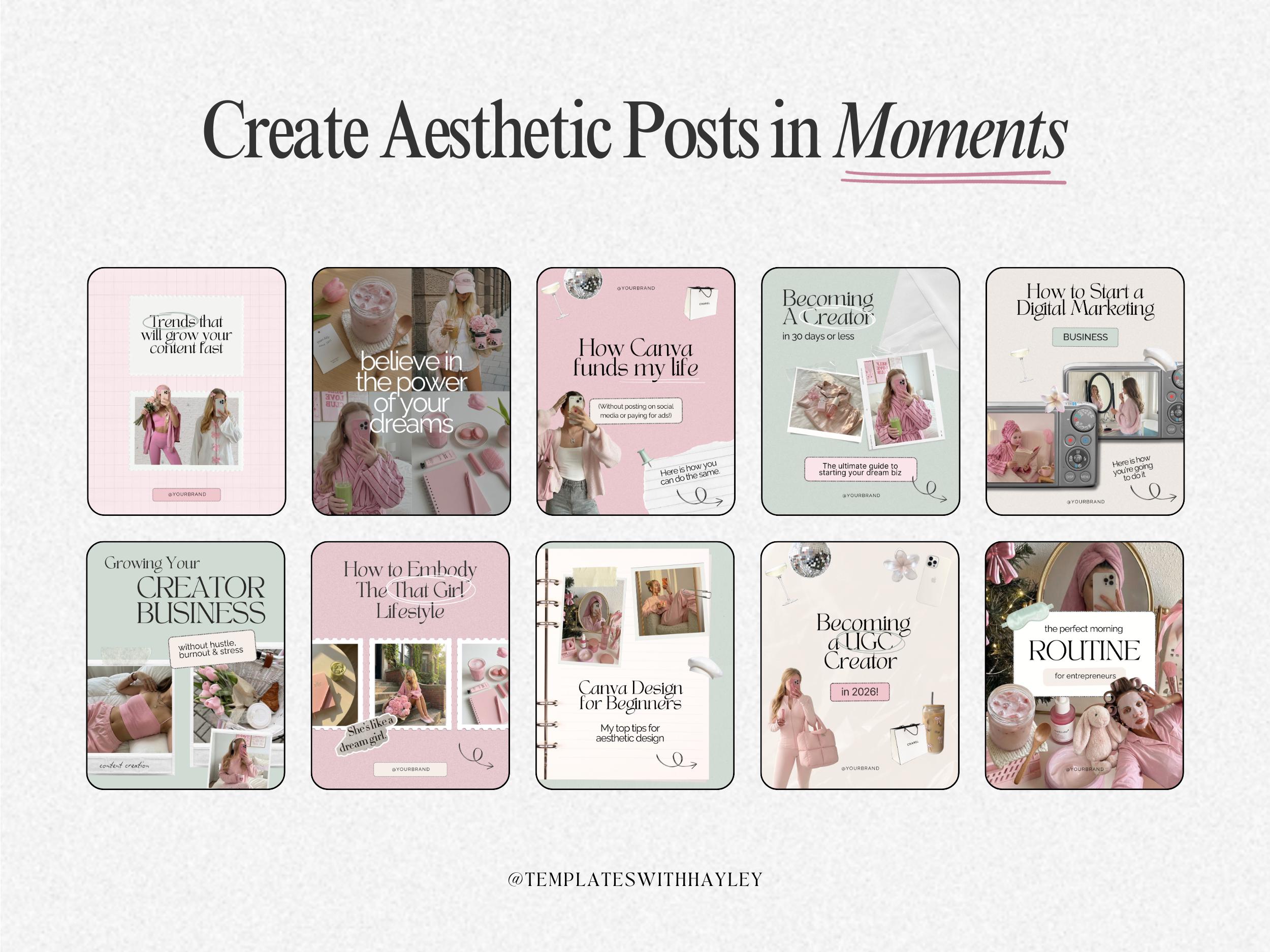 Pretty Ig Posts Girly Instagram Canva Templates Pink Aesthetic, Trendy Instagram Posts ...