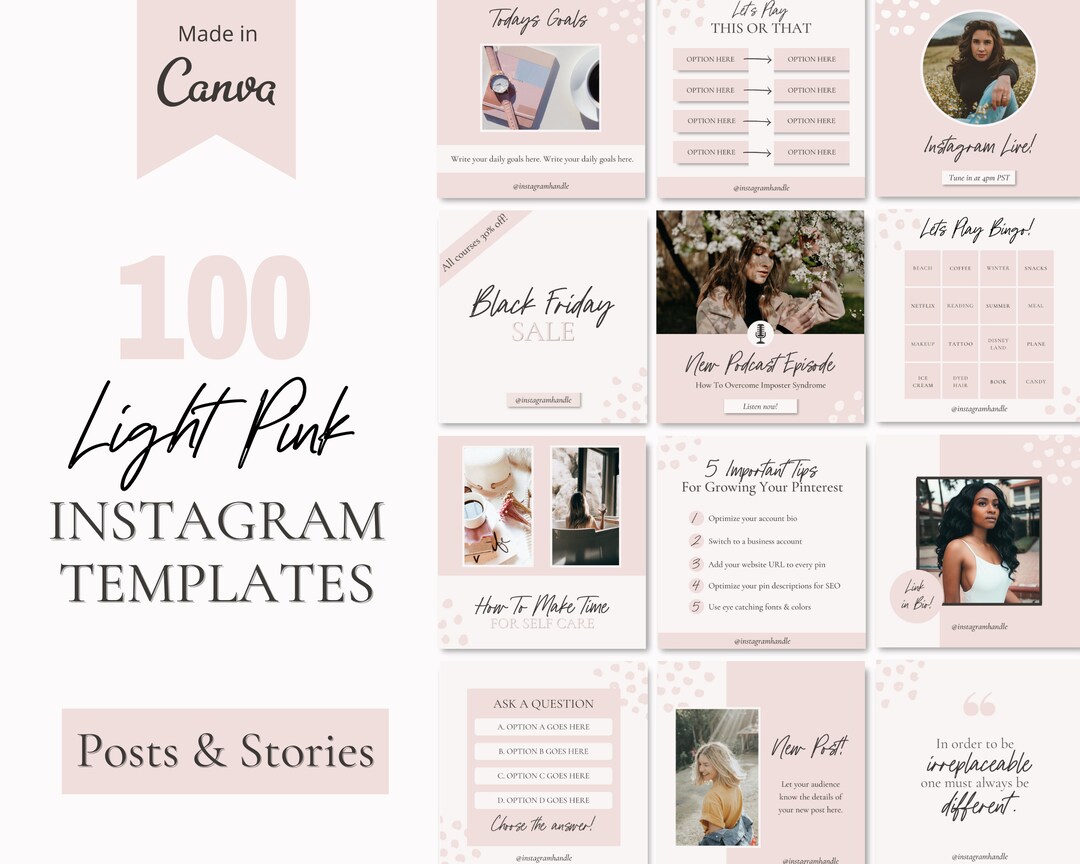 Instagram Post Templates for Canva Instagram Posts Templates - Etsy